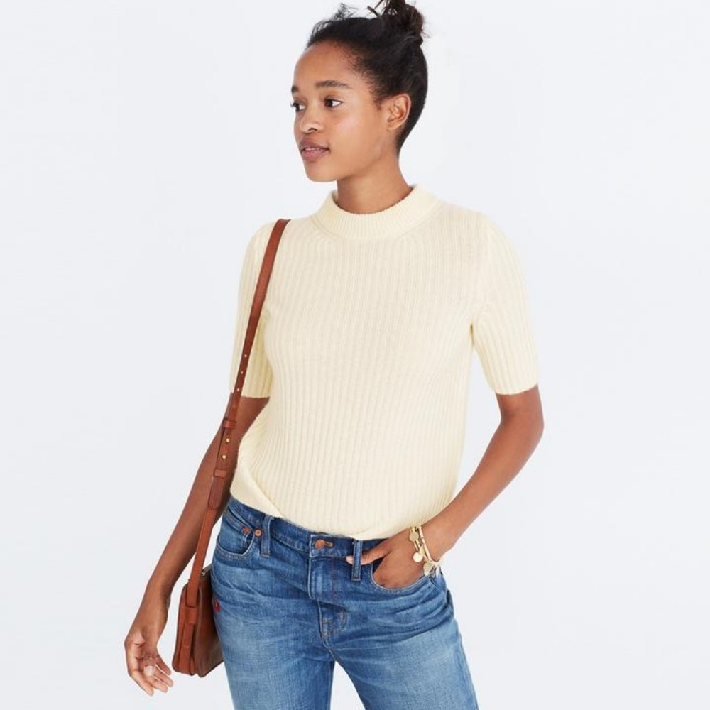Madewell Cashmere Mockneck Sweater Tee